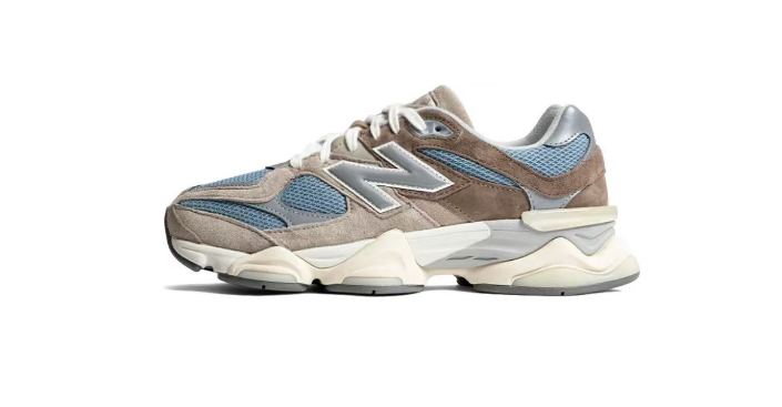 Brown and blue New Balance 9060