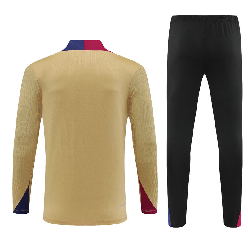 24-25 Barcelona Long Sleeve Tracksuit Gold