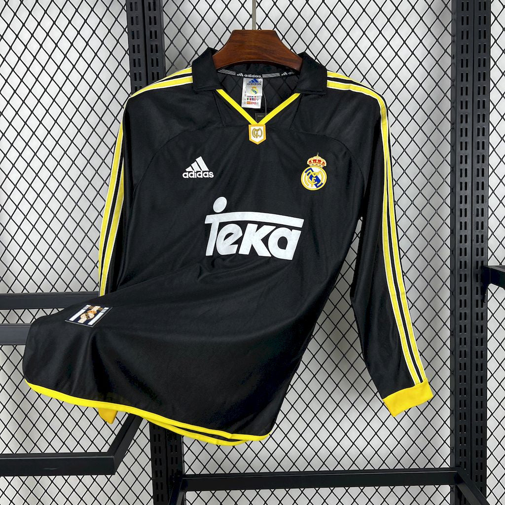 Real Madrid 1998/99 Away Long Sleeves Retro Jersey