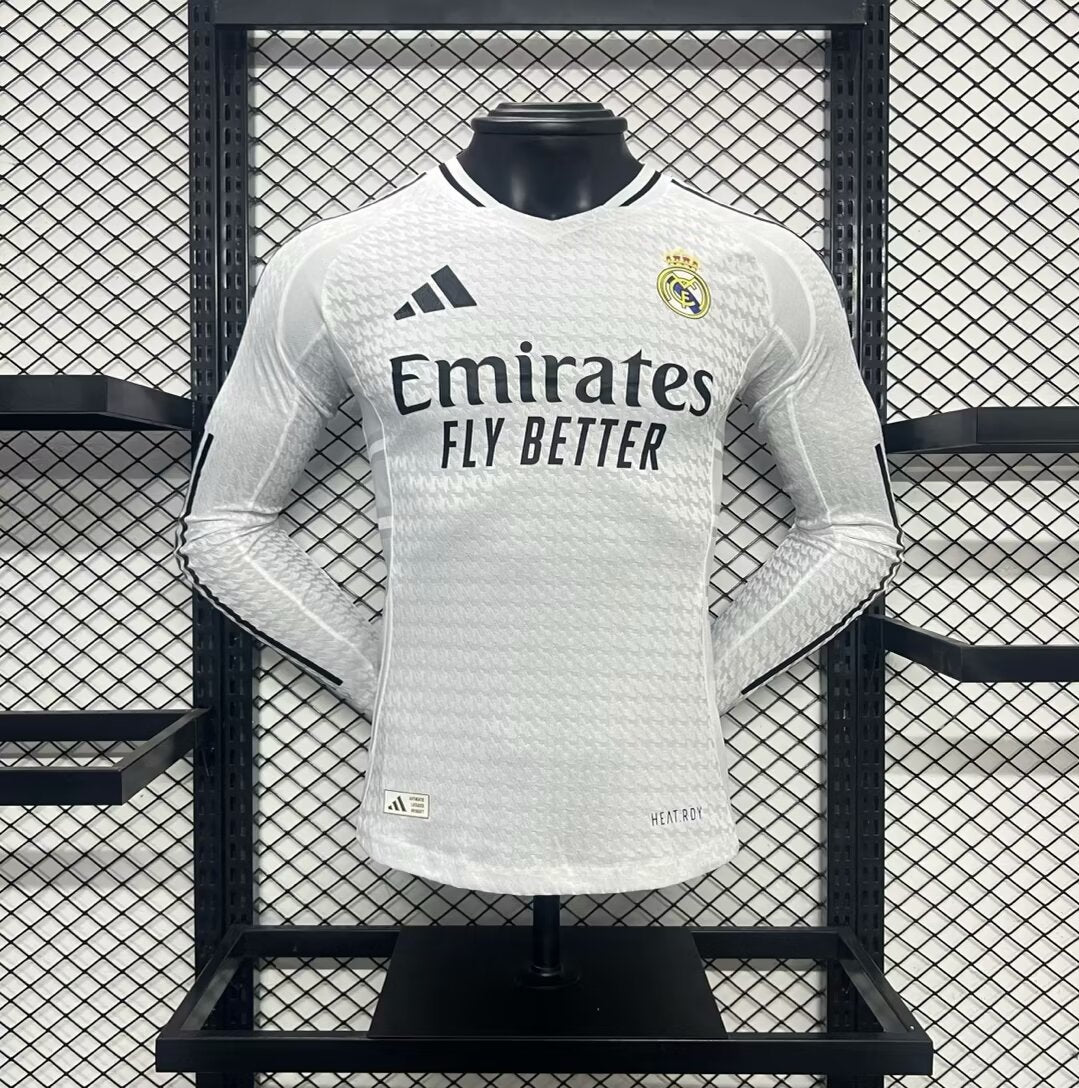 Real Madrid 2024/25 Home Long Sleeves Jersey – Player Version