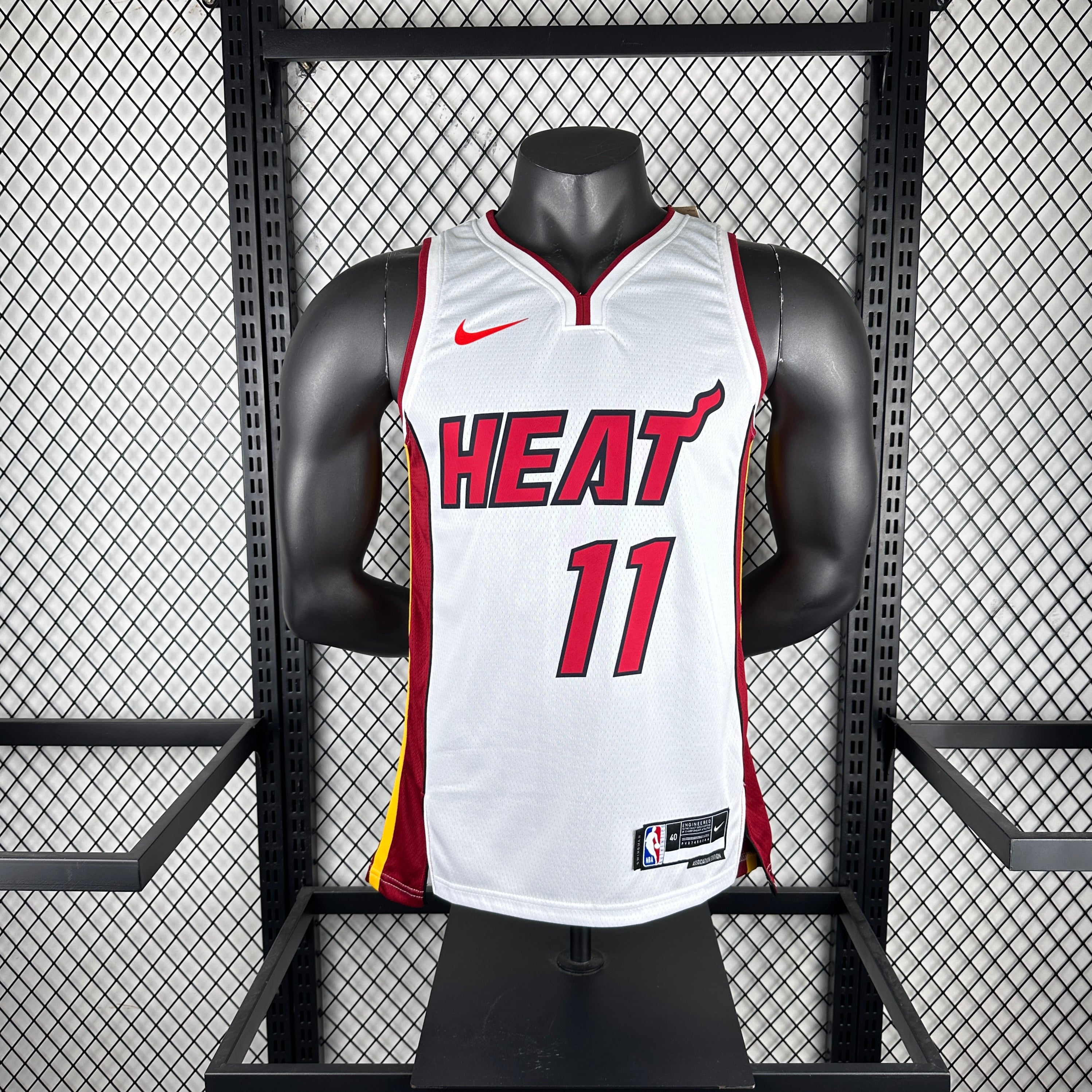 Miami Heat V-neck Home White No. 11