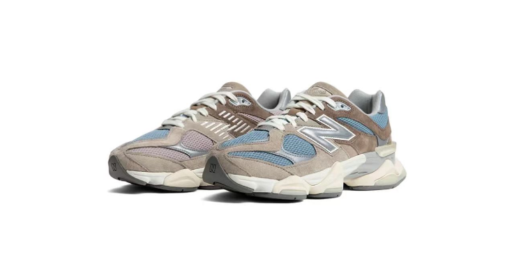 Brown and blue New Balance 9060