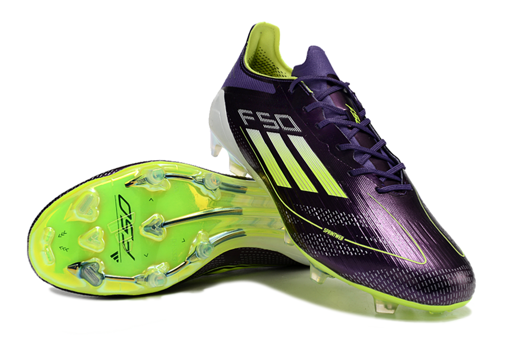 Adidas f50 purple green best sale