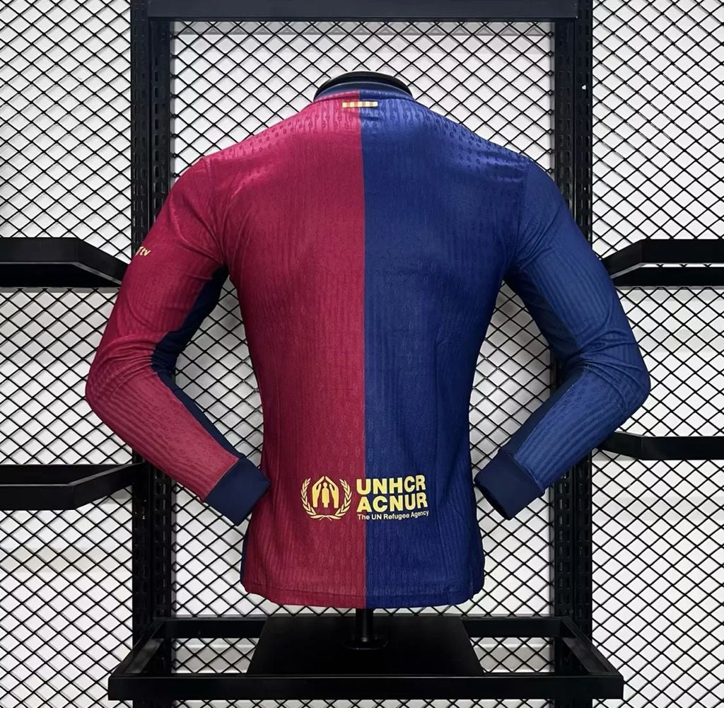 Barcelona 2024/25 Home Long Sleeves Jersey Player Version