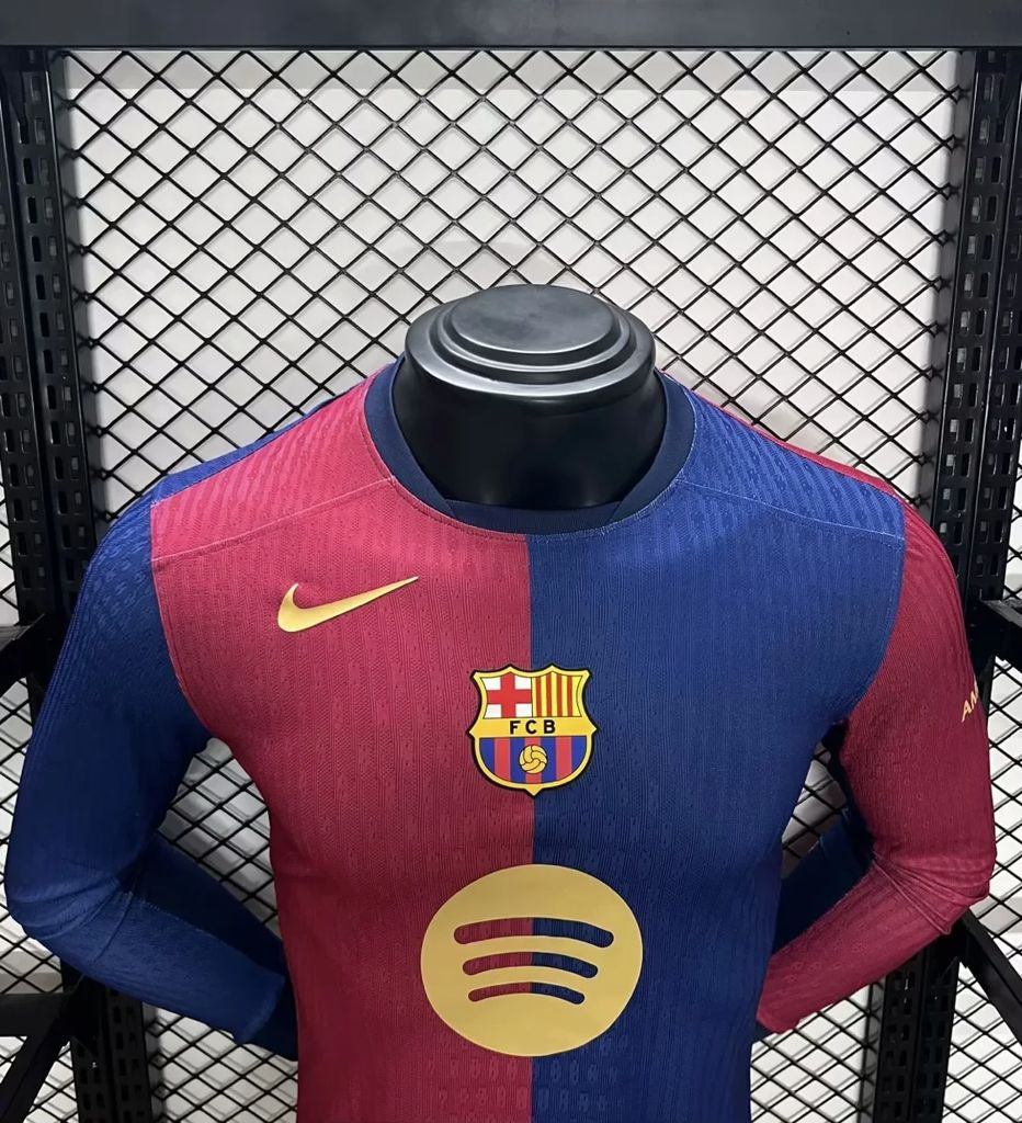 Barcelona 2024/25 Home Long Sleeves Jersey Player Version