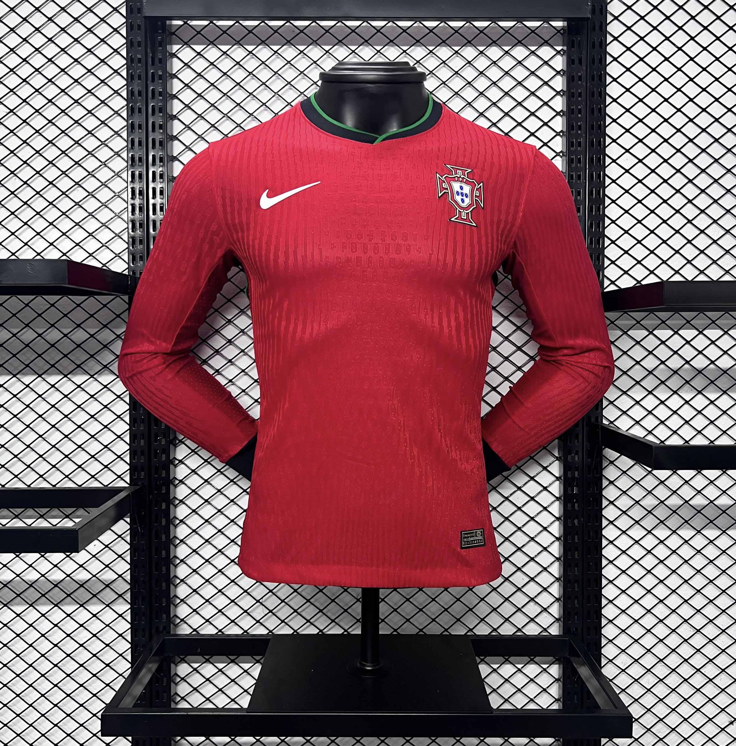 2024 Portugal Home Long Sleeve Kit Player Version Shirt